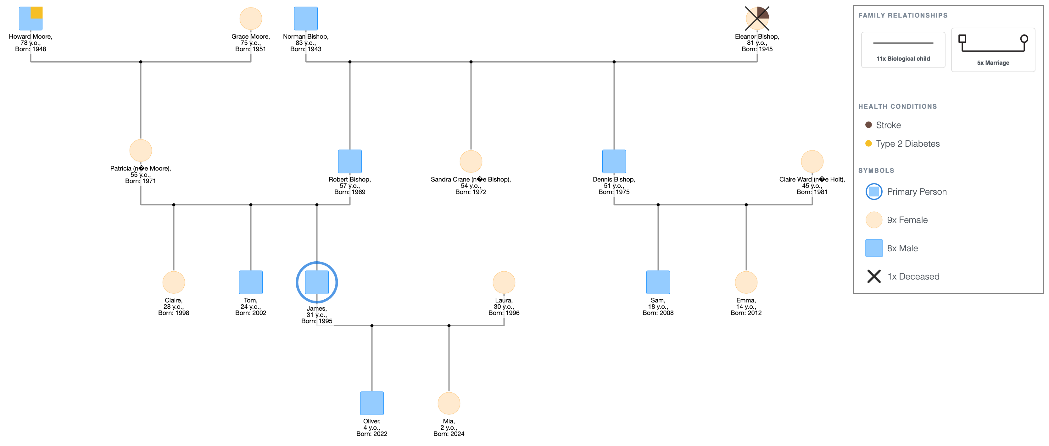 Structural Complexity: The Bishop Family Genogram Example